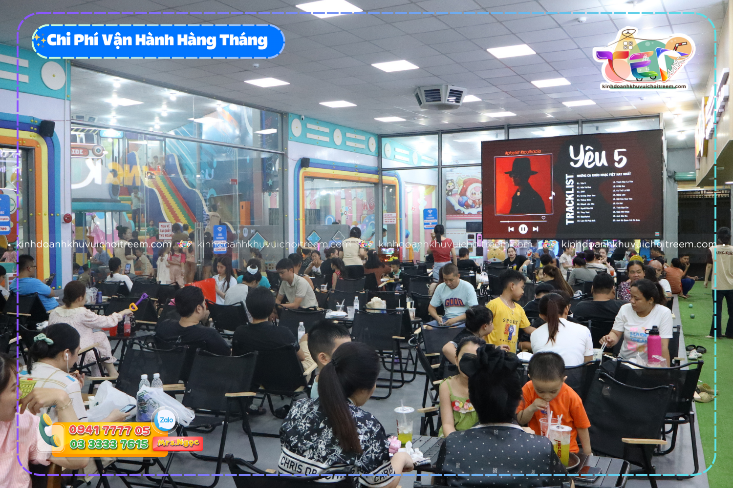 Chi phí vận hành khu vui chơi hàng tháng