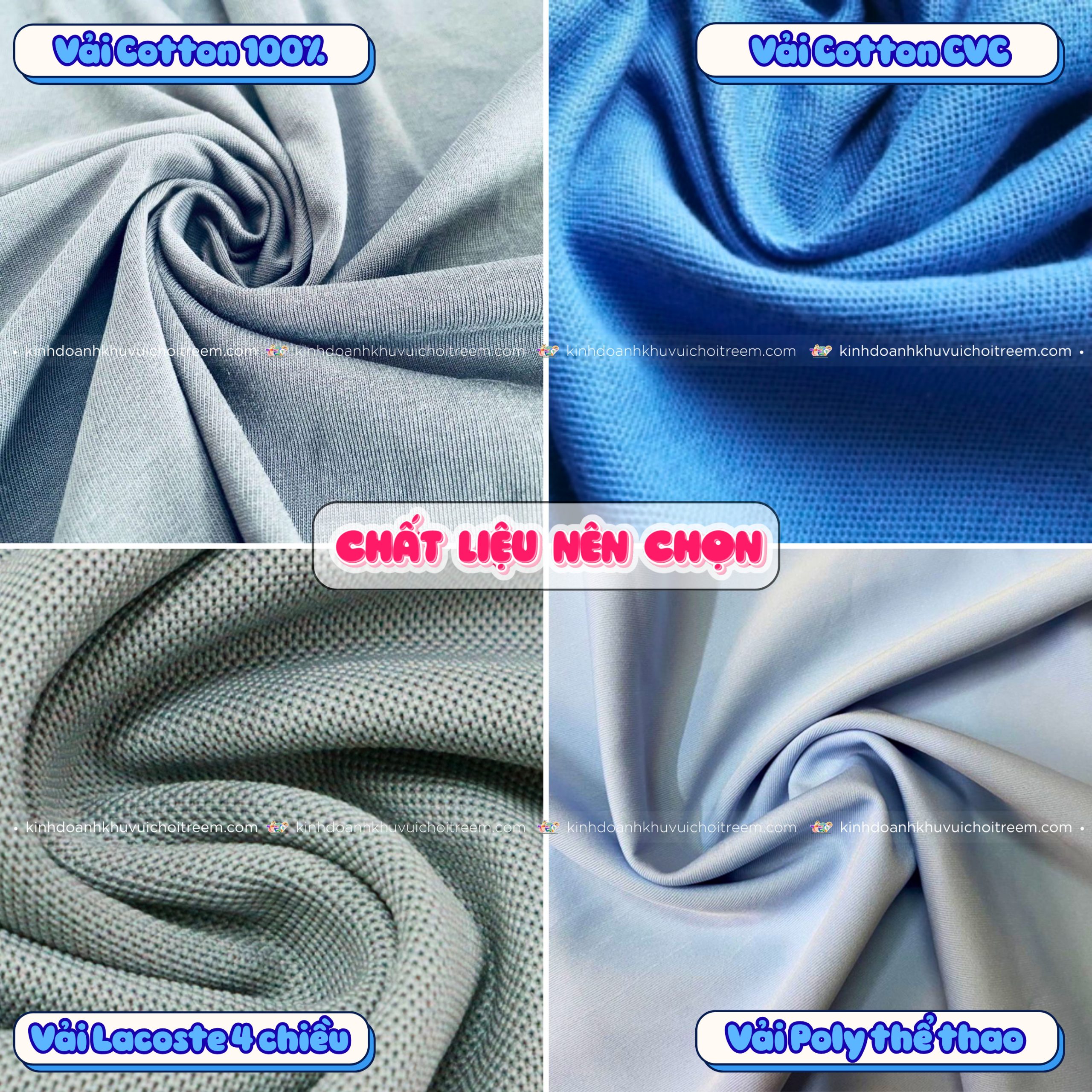 Chất liệu vải nên chọn cho áo đồng phục khu vui chơi