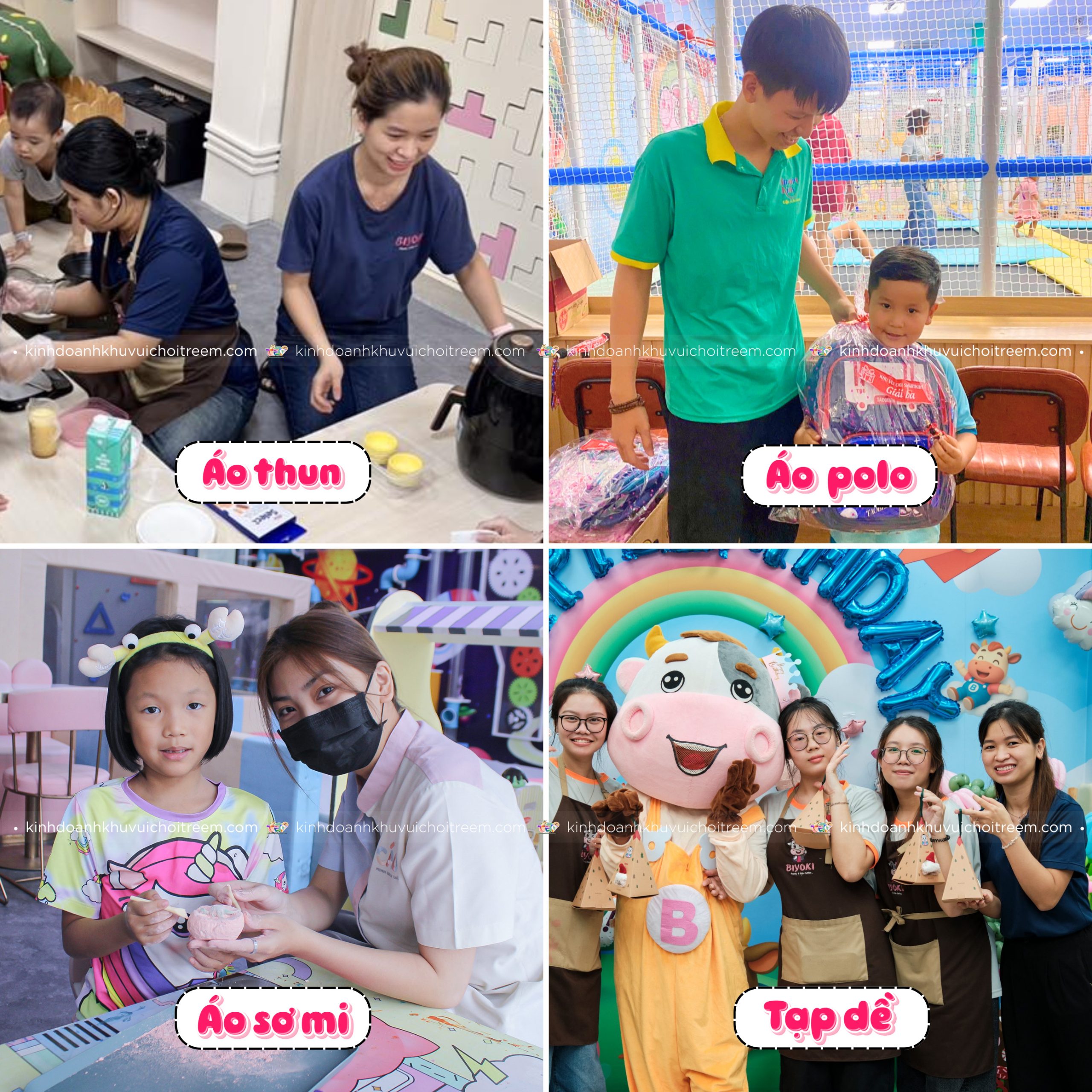 Kiểu dáng thiết kế áo đồng phục khu vui chơi