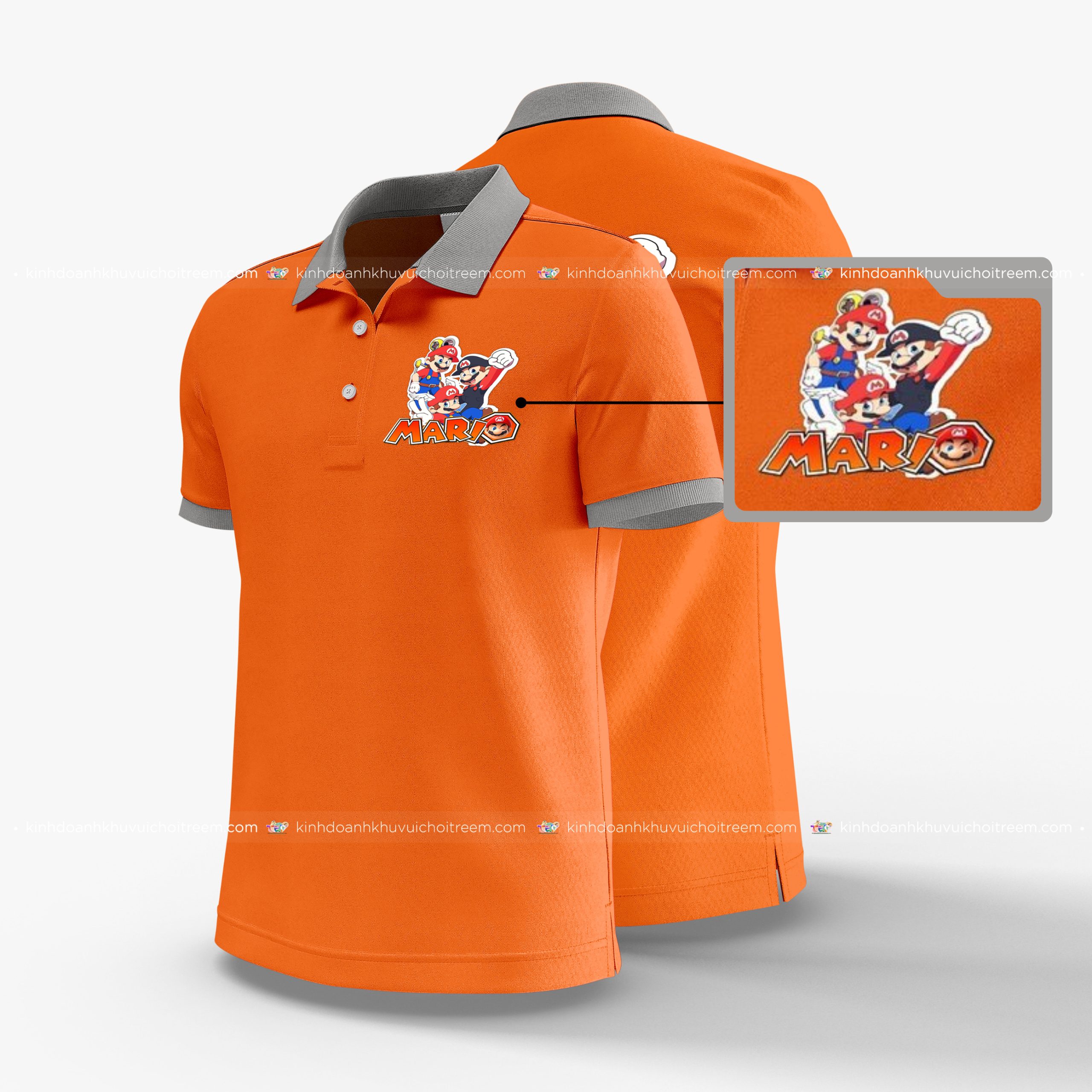 Vị trí logo áo đồng phục khu vui chơi