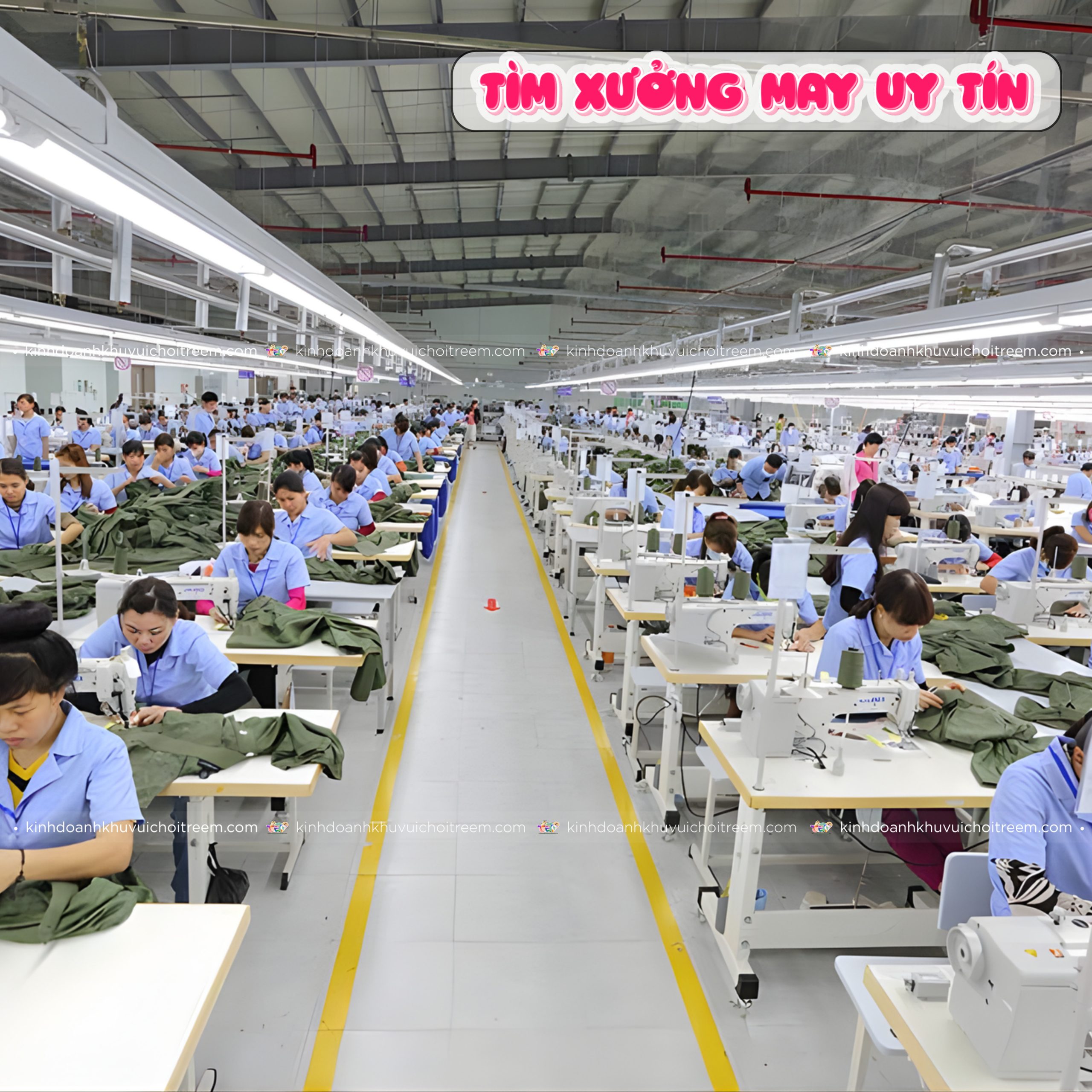 Tìm xưởng may uy tín để thiết kế áo đồng phục khu vui chơi