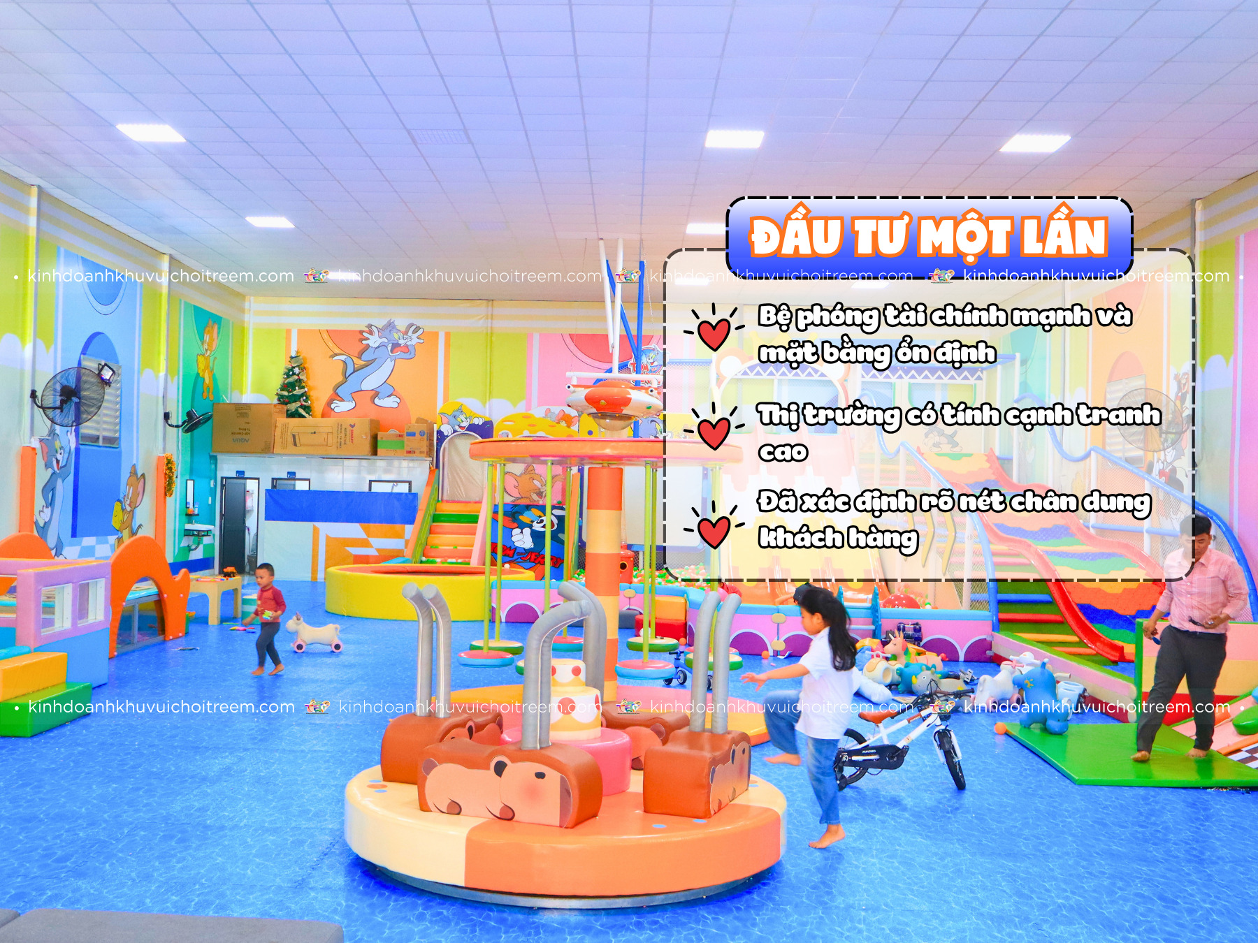 Khi nào đầu tư khu vui chơi trẻ em xuống tiền một lần