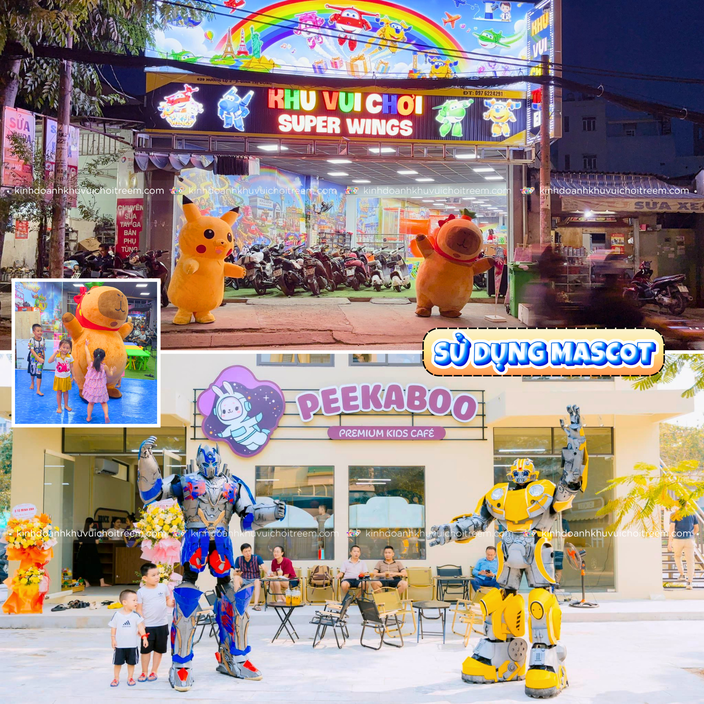 Hoạt động khai trương khu vui chơi trẻ em bằng mascot