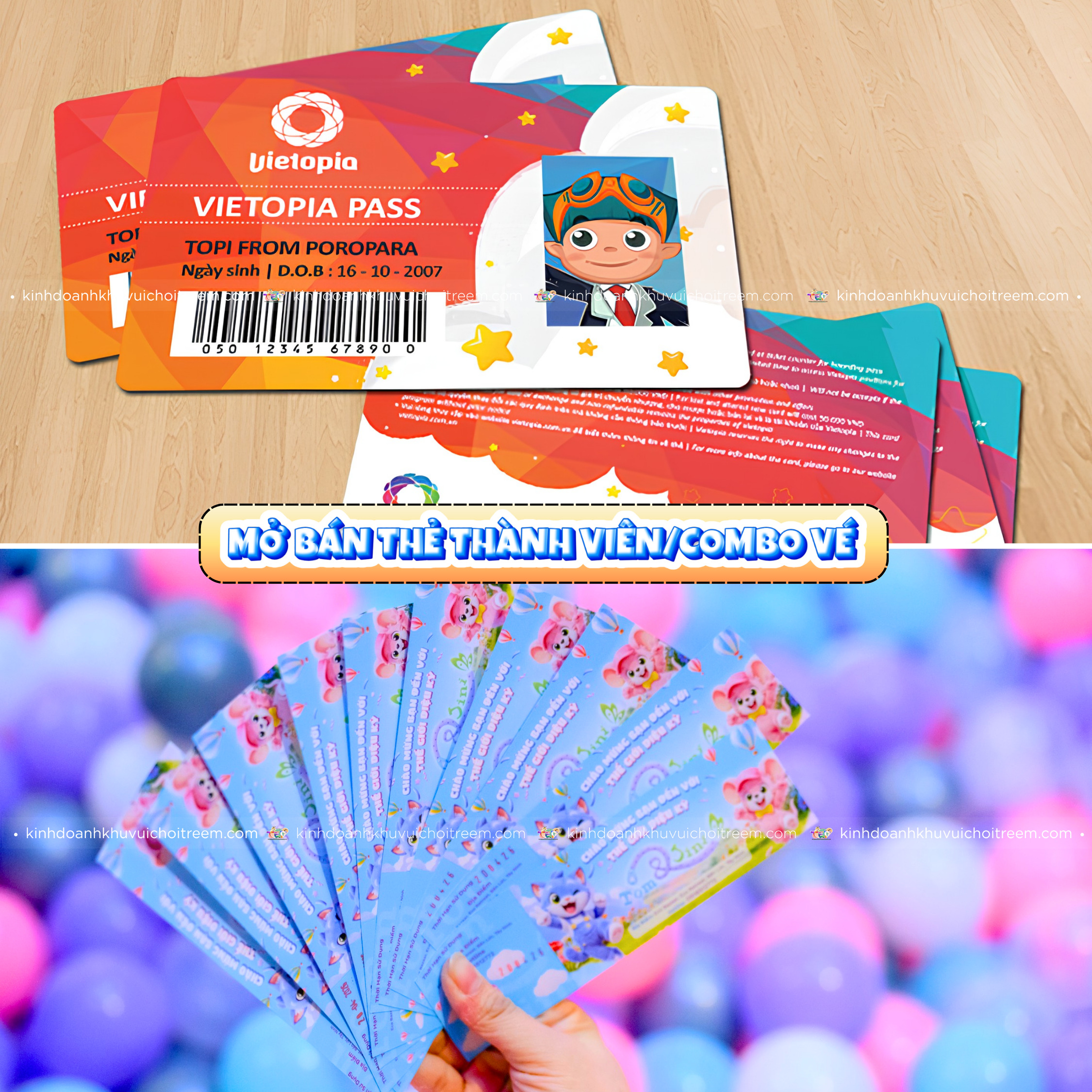Hoạt động khai trương khu vui chơi trẻ em bằng vé