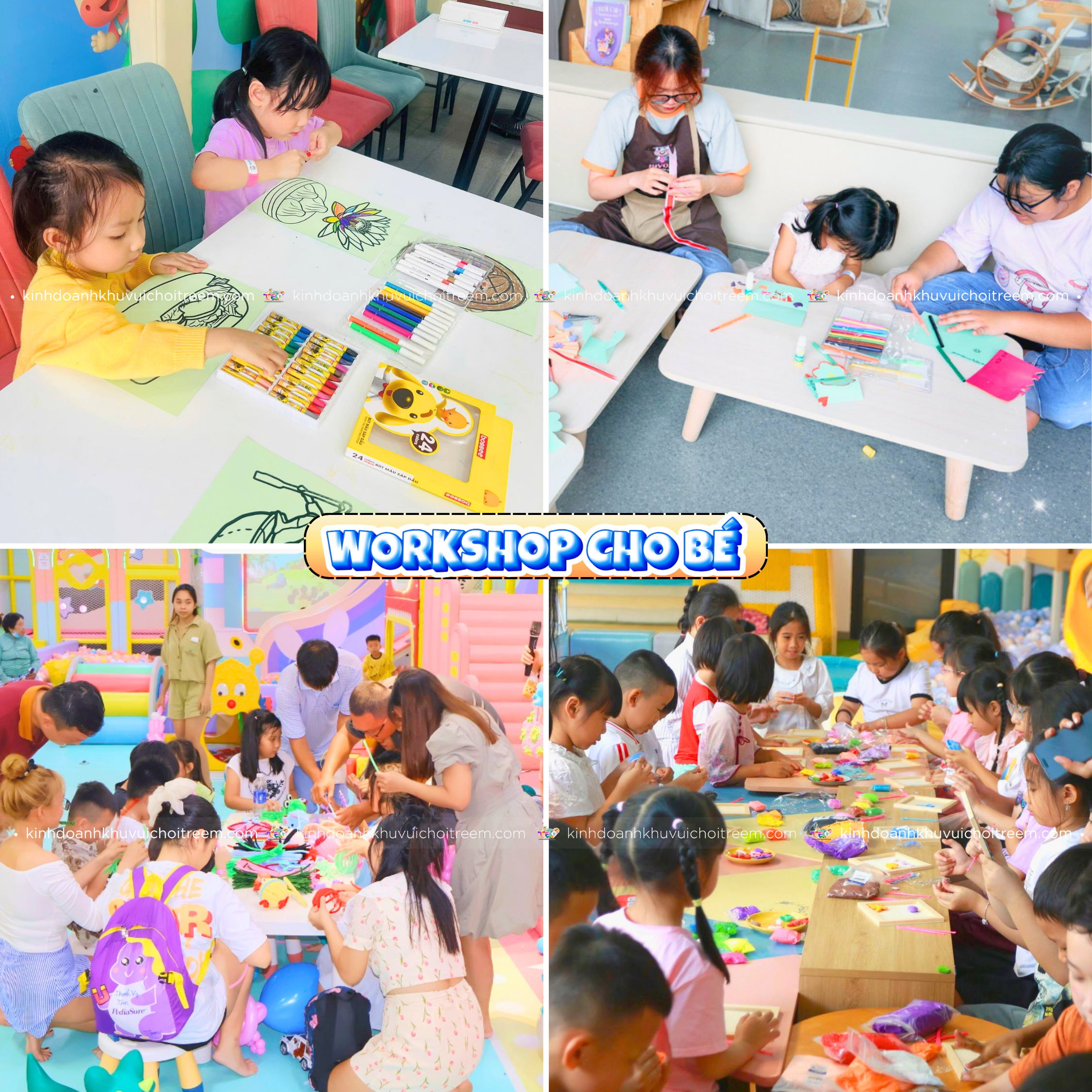 Hoạt động khai trương khu vui chơi trẻ em bằng workshop