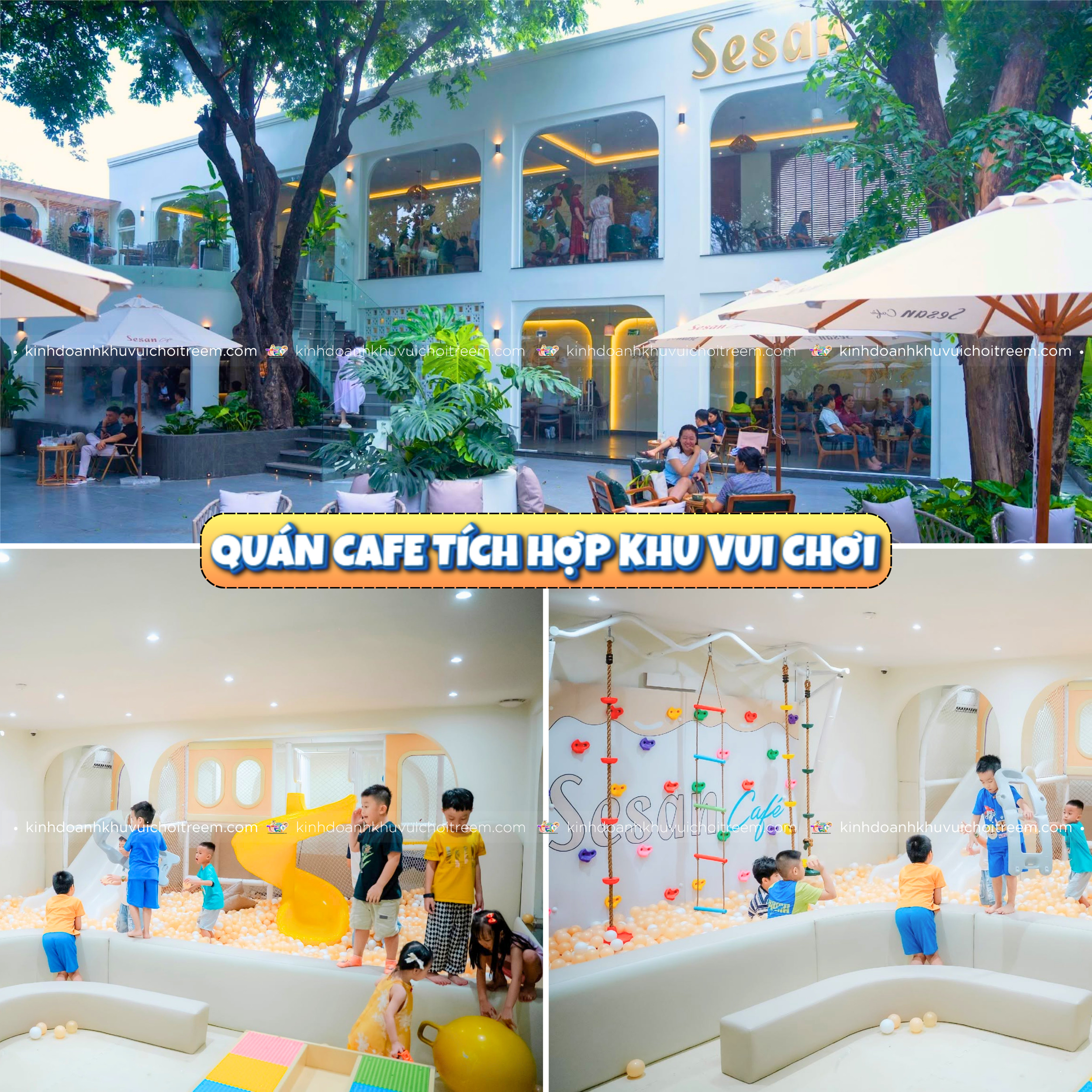Mô hình kinh doanh khu vui chơi tích hợp trong quán cafe
