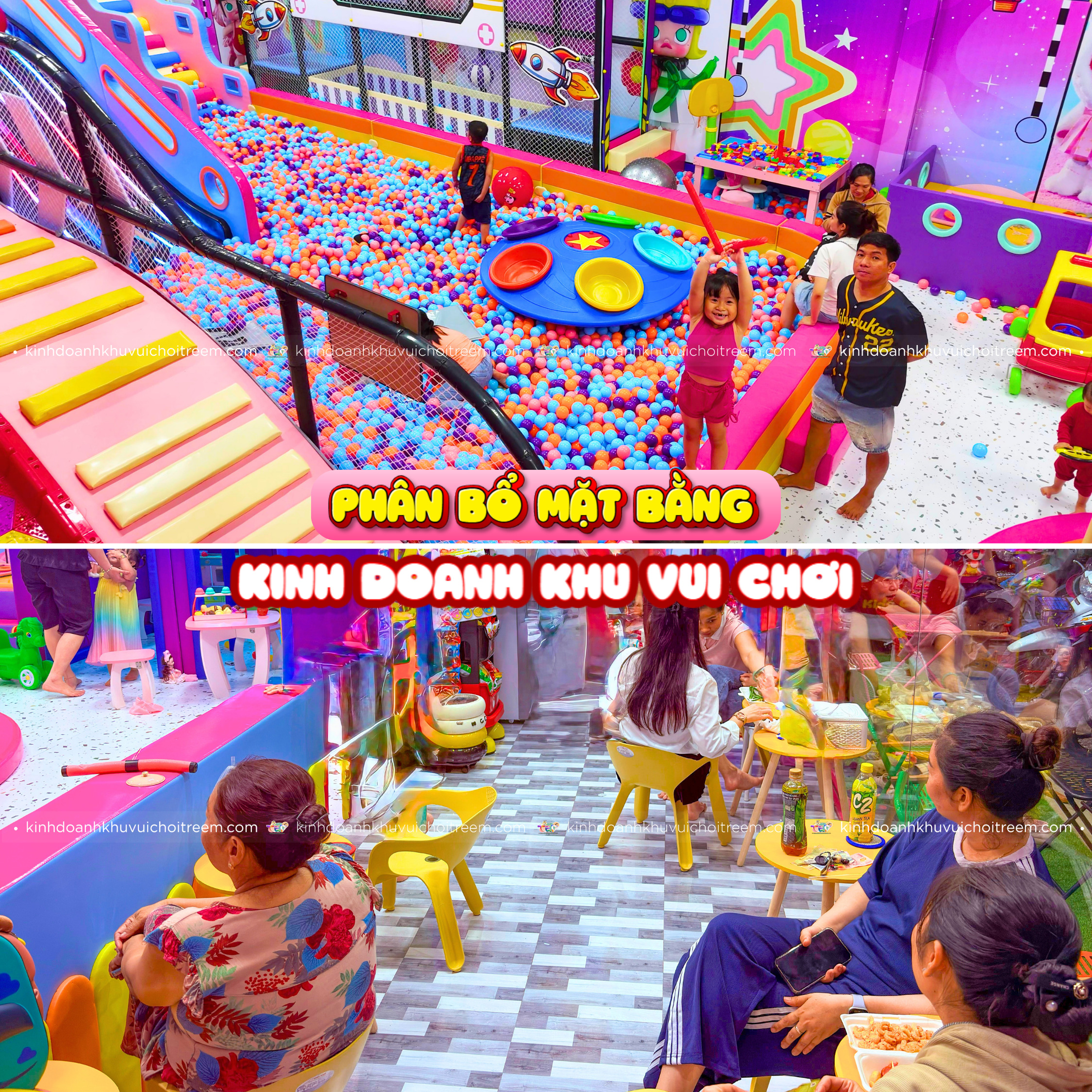Phân bổ mặt bằng kinh doanh khu vui chơi