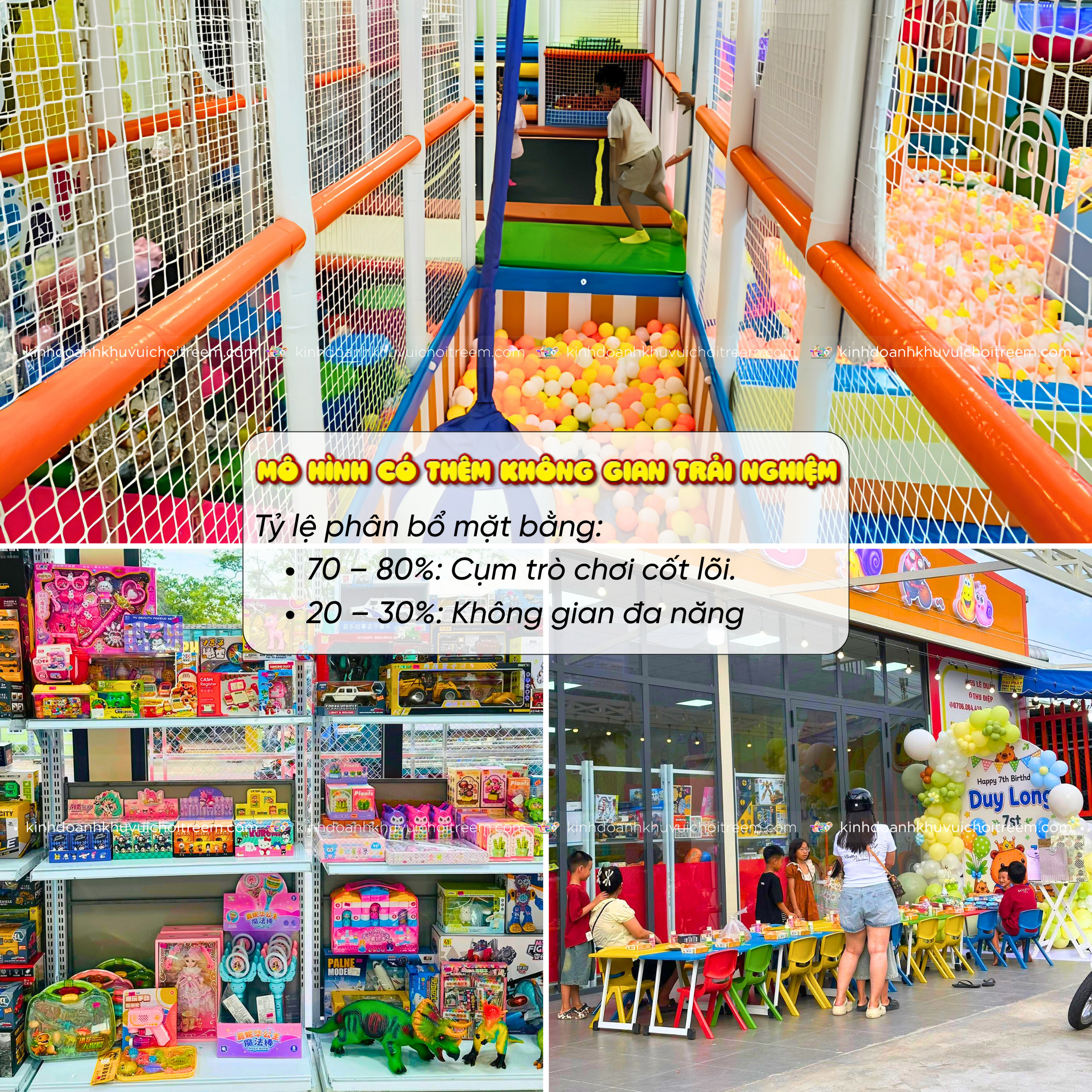 Mô hình khu vui chơi có thêm không gian trải nghiệm
